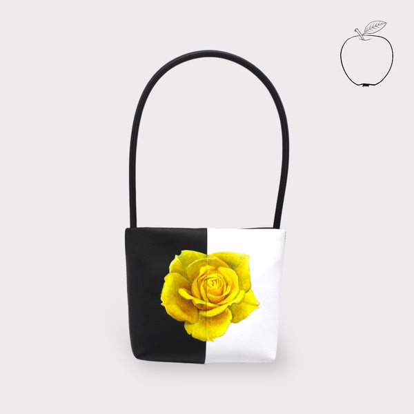 Aria - Sustainable Apple Skin Leather Hand Painted Rose Bag